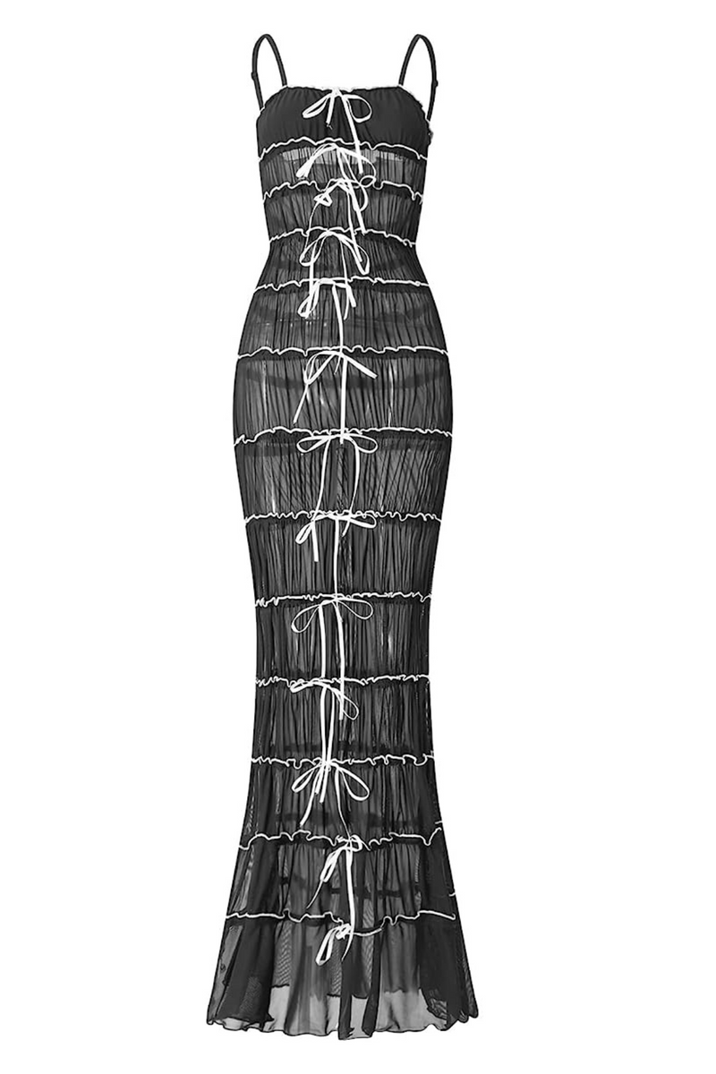 Sorrento Lace Maxi Dress - Black