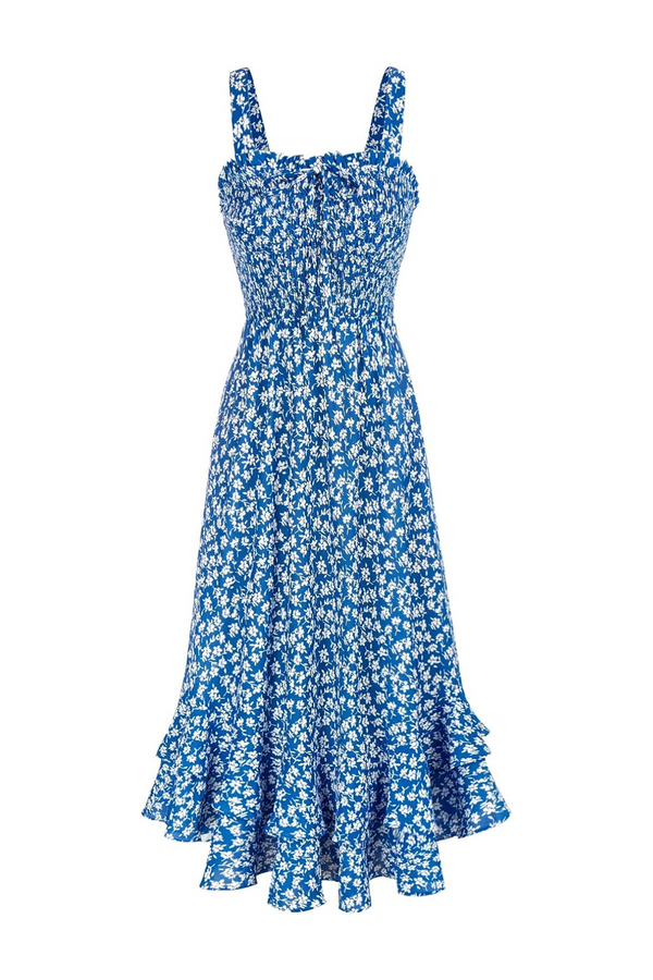 Positano Floral Maxi Dress - Blue