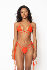 Cosmo Bikini Top - Tangerine Orange