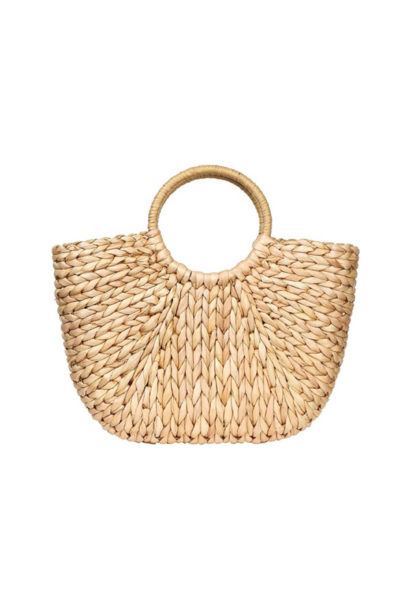 Handwoven Straw Tote Bag - Large
