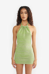 Tulum Backless Mini Dress - Green - naliaswim